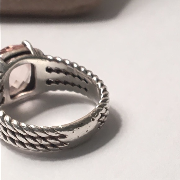 David Yurman morganite petite Wheaton ring 6.5 - Picture 6 of 7